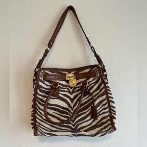 MICHAEL KORS Hamilton Whipped Tiger Canvas Bag